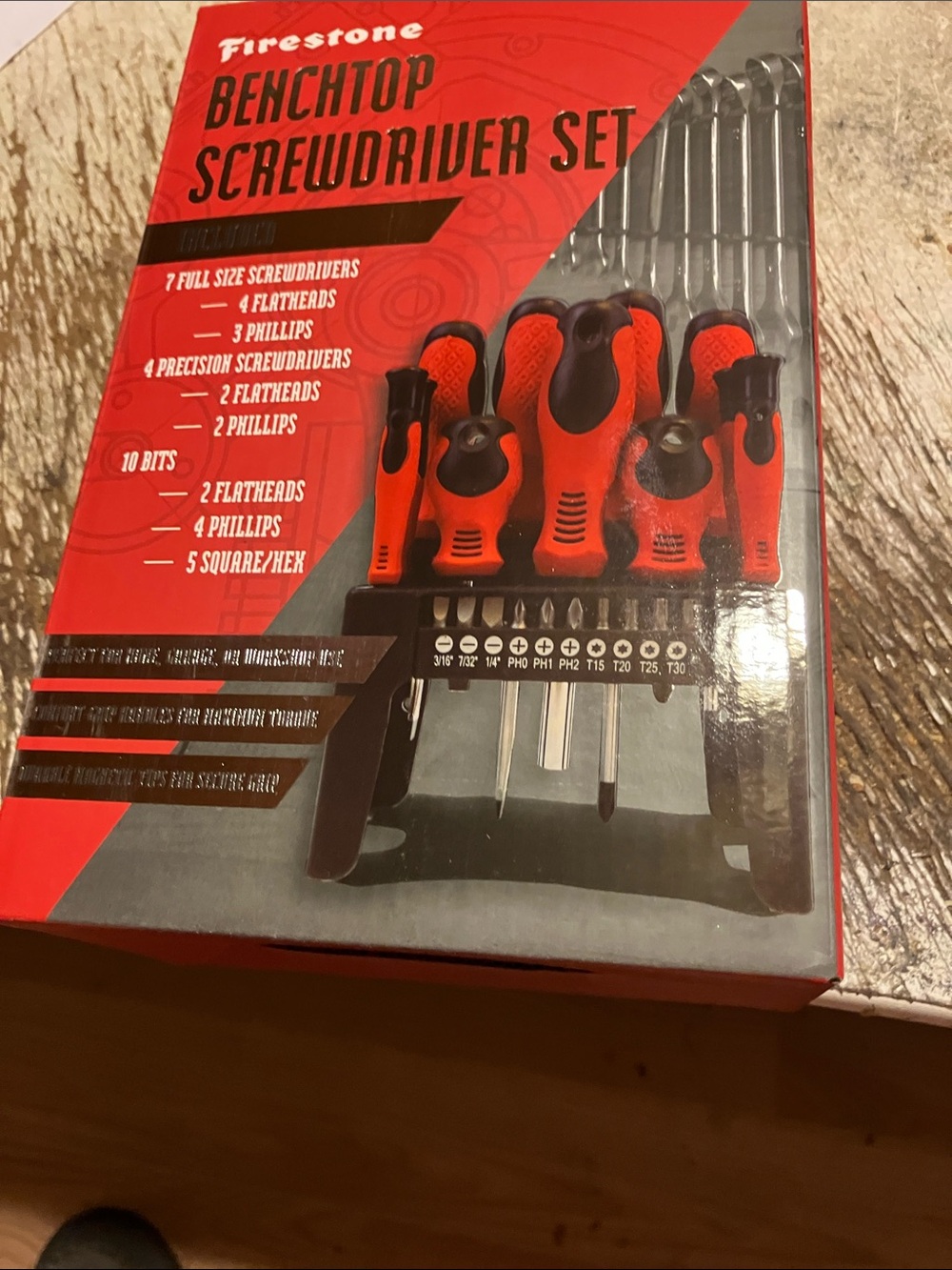 Firestone Red Benchtop Screwdriver Set
